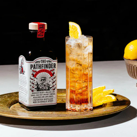 The Pathfinder Hemp & Root Non-Alcoholic Spirit used in a Alcohol-Free Cocktail